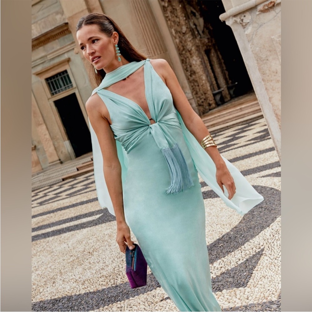 Lady Pipa Cornelia Dress Aquamarine Size Small S NWT